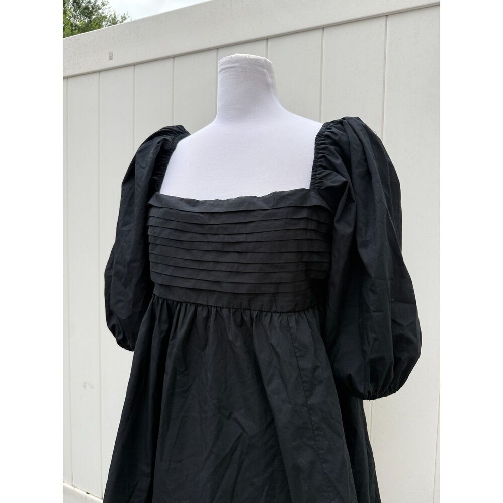 Abercrombie & Fitch Dress Emerson Poplin Puff Sleeve Size XL - Picture 3 of 10